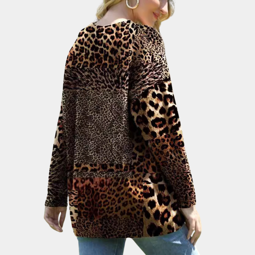 MARTHA - Unieke Dames Zomertrui met Luipaardprint