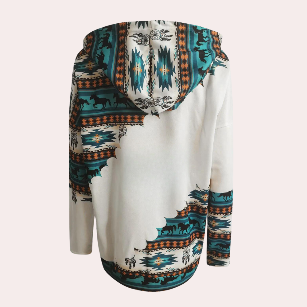 MEA - Creatief Zomers Sweatshirt met Kap voor Dames