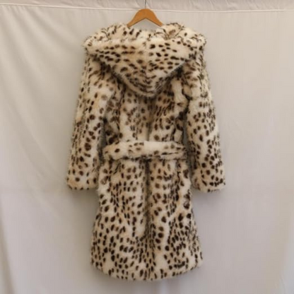 REBECCA - Comfortabele Fluffy Mantel met Kap voor Dames