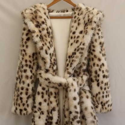 REBECCA - Comfortabele Fluffy Mantel met Kap voor Dames