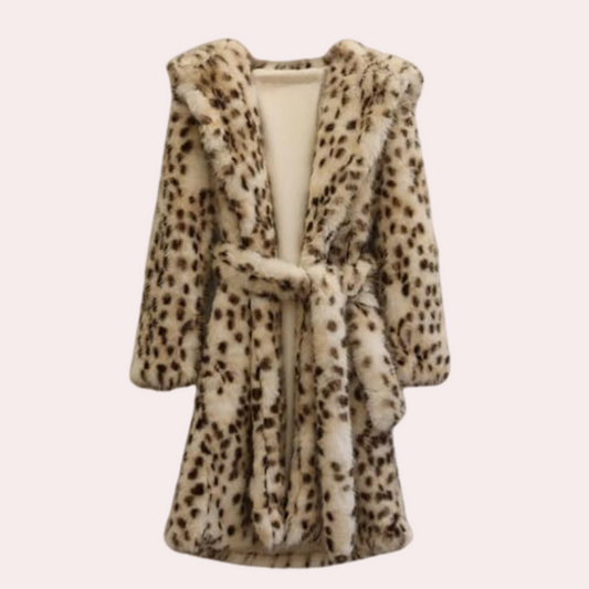 REBECCA - Comfortabele Fluffy Mantel met Kap voor Dames