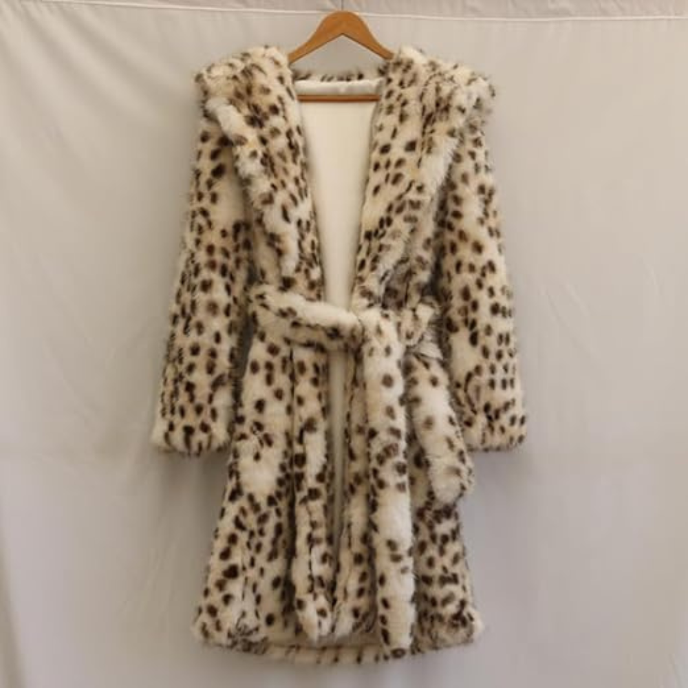 REBECCA - Comfortabele Fluffy Mantel met Kap voor Dames