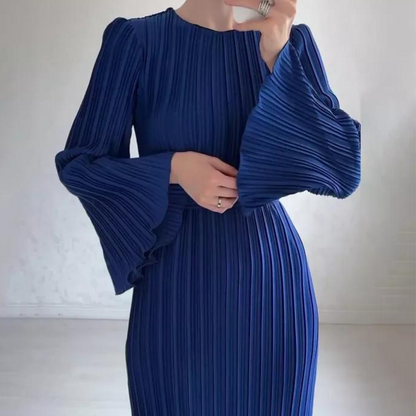 JACQUELINE - Elegante Geplooide Maxi Zomerjurk voor Dames