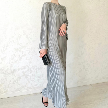 JACQUELINE - Elegante Geplooide Maxi Zomerjurk voor Dames