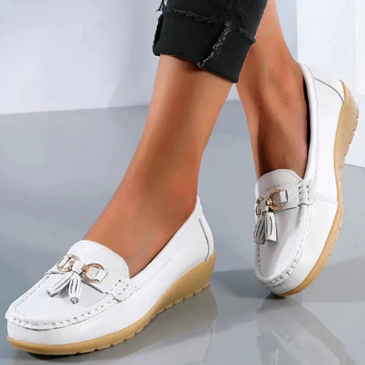 CARLLA - Elegante leren instappers voor dames - Perfect voor de Lente en Zomer