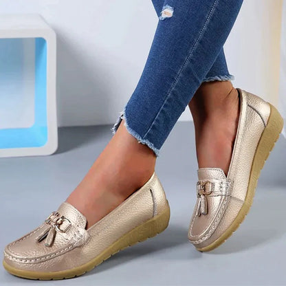 CARLLA - Elegante leren instappers voor dames - Perfect voor de Lente en Zomer