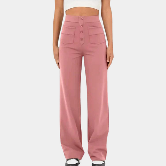 Casual damesbroek met hoge taille voor de zomer