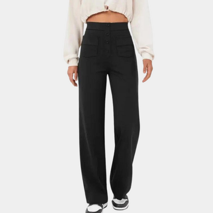 Casual damesbroek met hoge taille voor de zomer