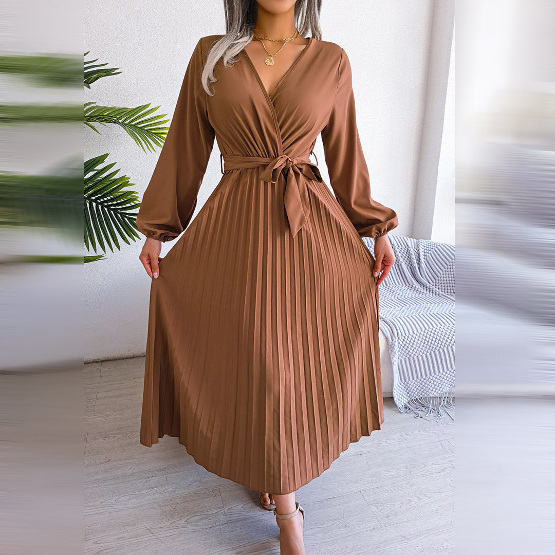 MONIQUE - Elegante geplooide zomerjurk