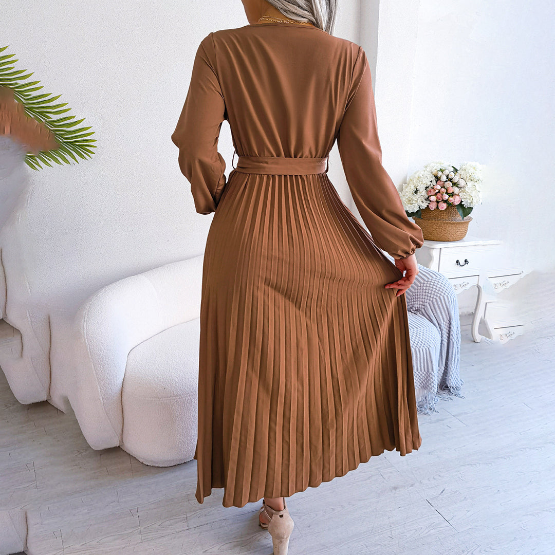 MONIQUE - Elegante geplooide zomerjurk
