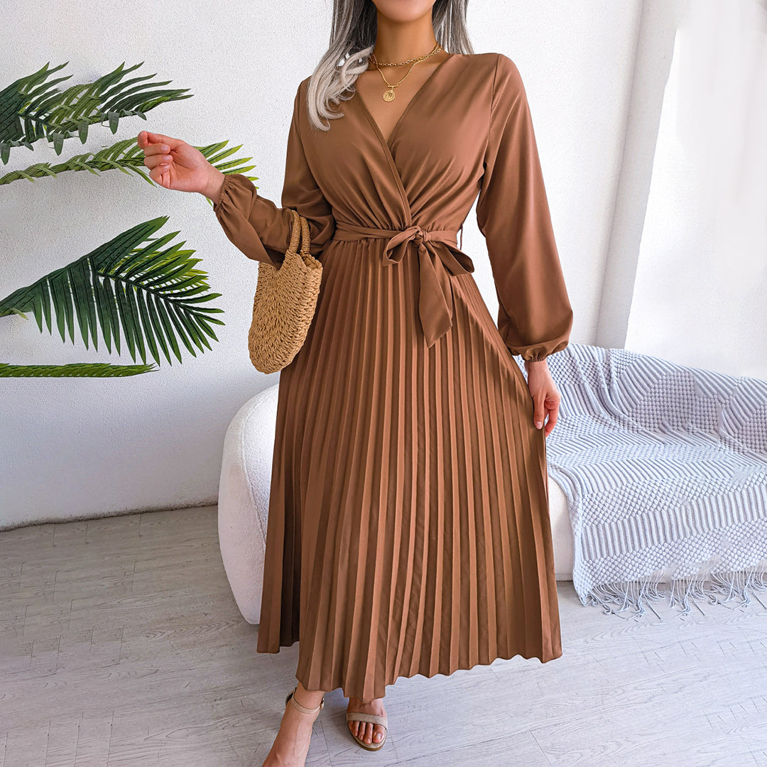 MONIQUE - Elegante geplooide zomerjurk