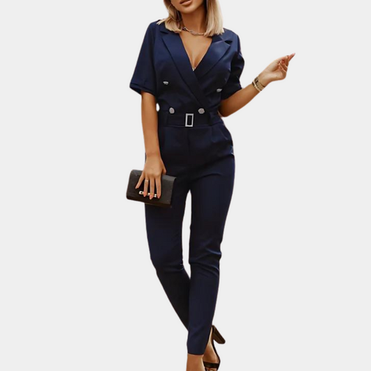 Elegante damesjumpsuit met v-hals voor de zomer