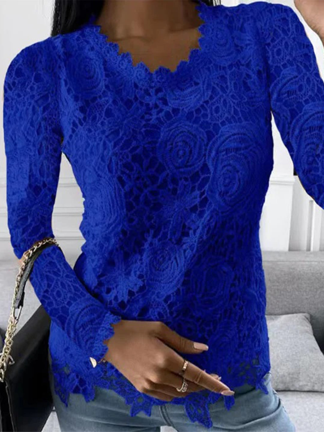 Ellie - Lange top met lange mouw voor dames - Zomerse stijl