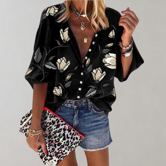 Freydis - Zomerse blouse met bloemenprint voor dames