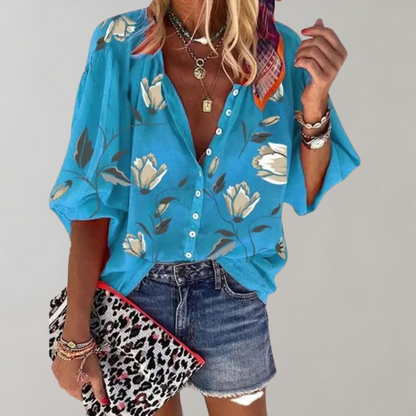 Freydis - Zomerse blouse met bloemenprint voor dames