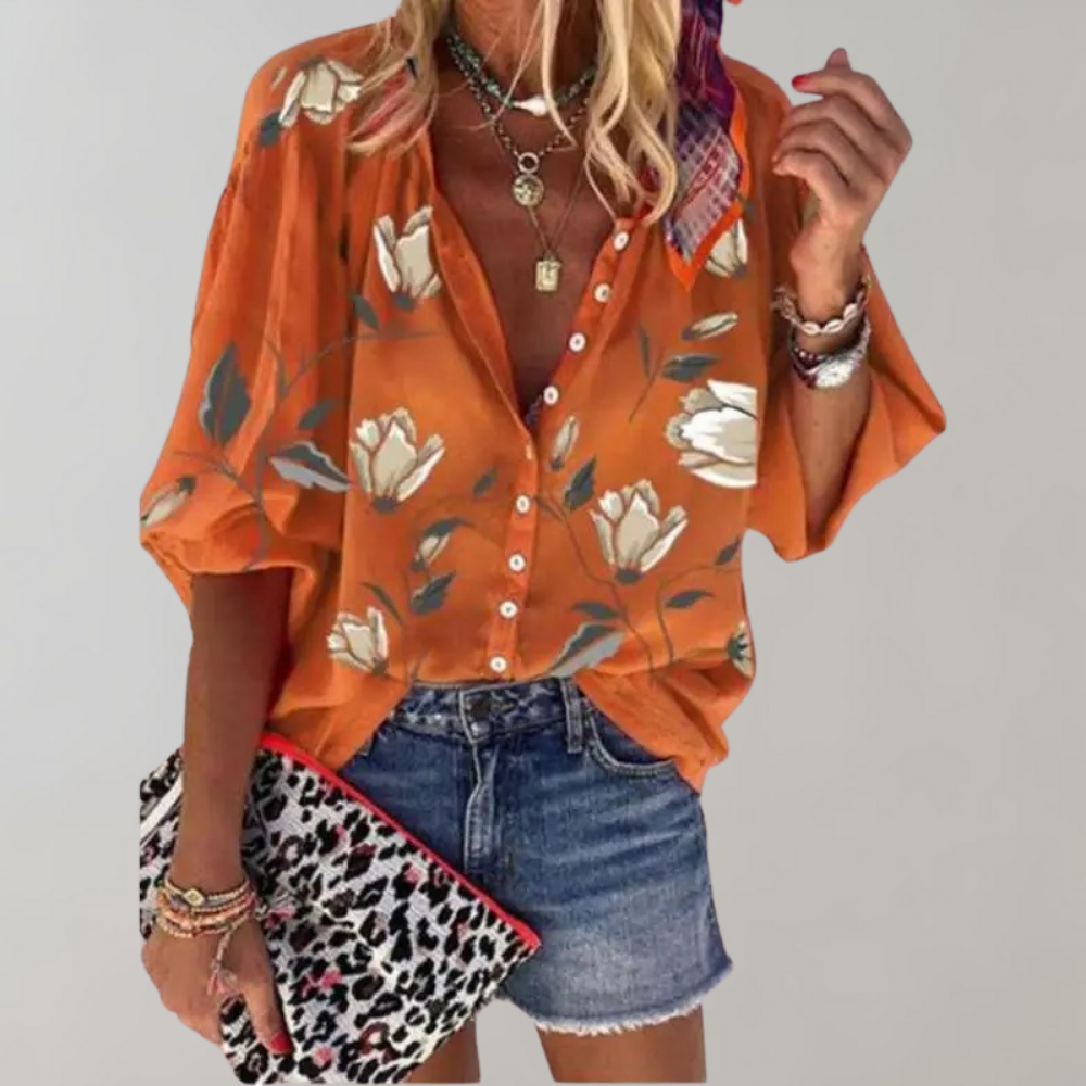 Freydis - Zomerse blouse met bloemenprint voor dames