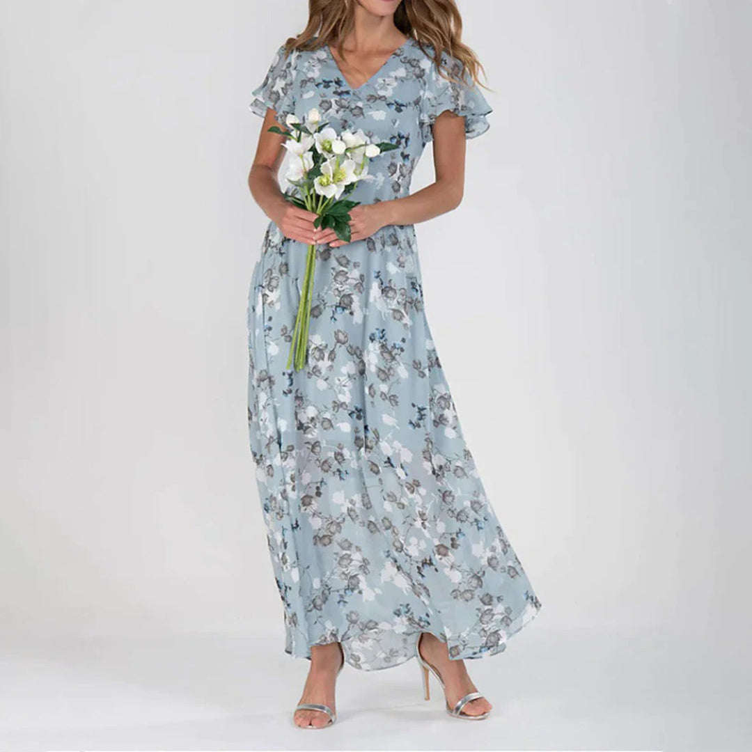 GABRIELLE - Luchtige lange bloemenjurk voor dames, perfect voor de zomer
