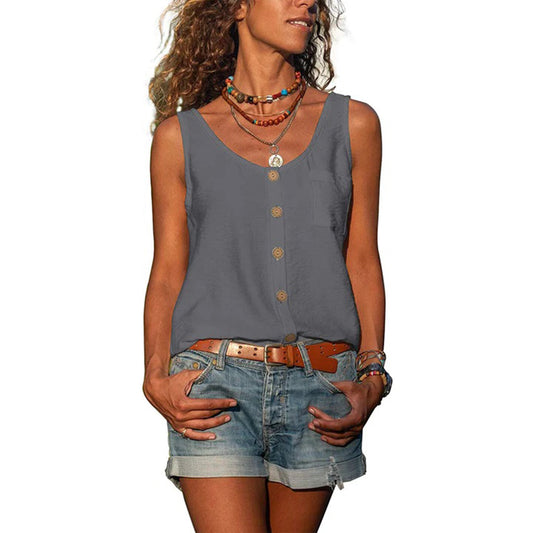 WILLA - Zomerse casual mouwloze top