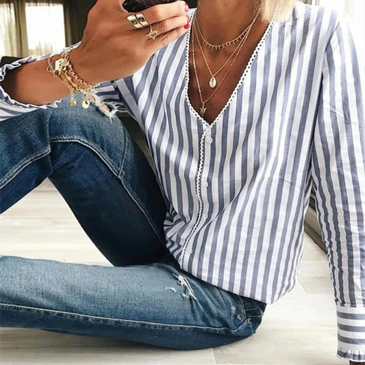 BRITT - Casual blouse met lange mouwen voor de zomer