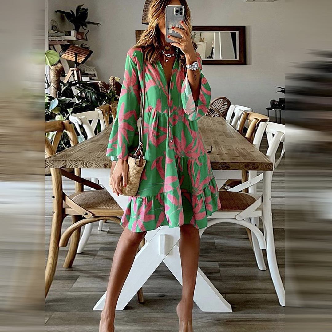 NICOLLETTE - Elegante boho zomerjurk