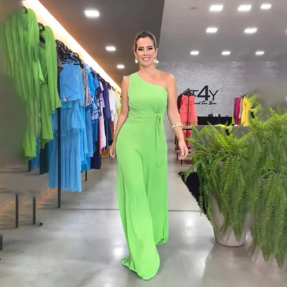 GEORGINA - Stijlvolle zomerse jumpsuit met één schouder