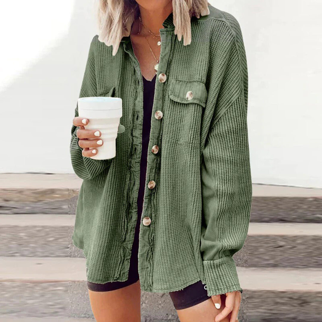 HADLY - Los ribgebreid zomer vest