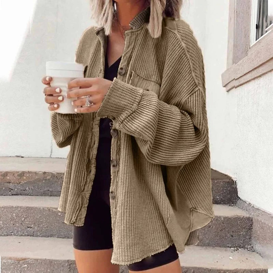 HADLY - Los ribgebreid zomer vest
