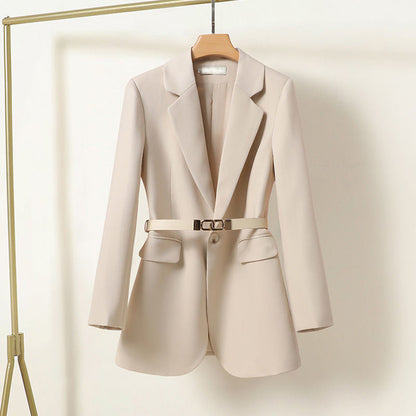 LISA - Luchtige lange blazer met riem voor dames, perfect voor de zomer