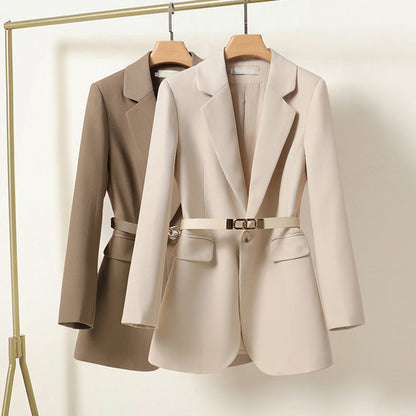 LISA - Luchtige lange blazer met riem voor dames, perfect voor de zomer