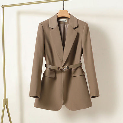 LISA - Luchtige lange blazer met riem voor dames, perfect voor de zomer