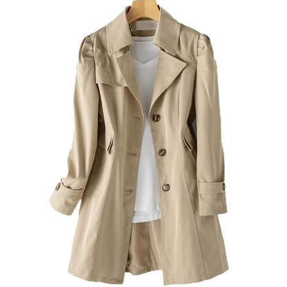 LUCIBA - Lange windjack en regenjas voor dames - Perfect voor Lente en Zomeravonturen