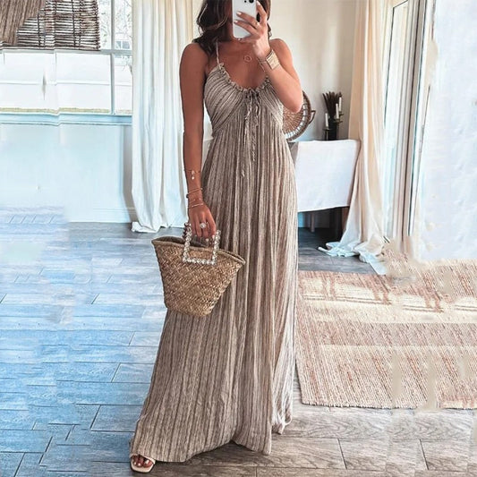 VILMA - Zomerse casual halter maxi jurk