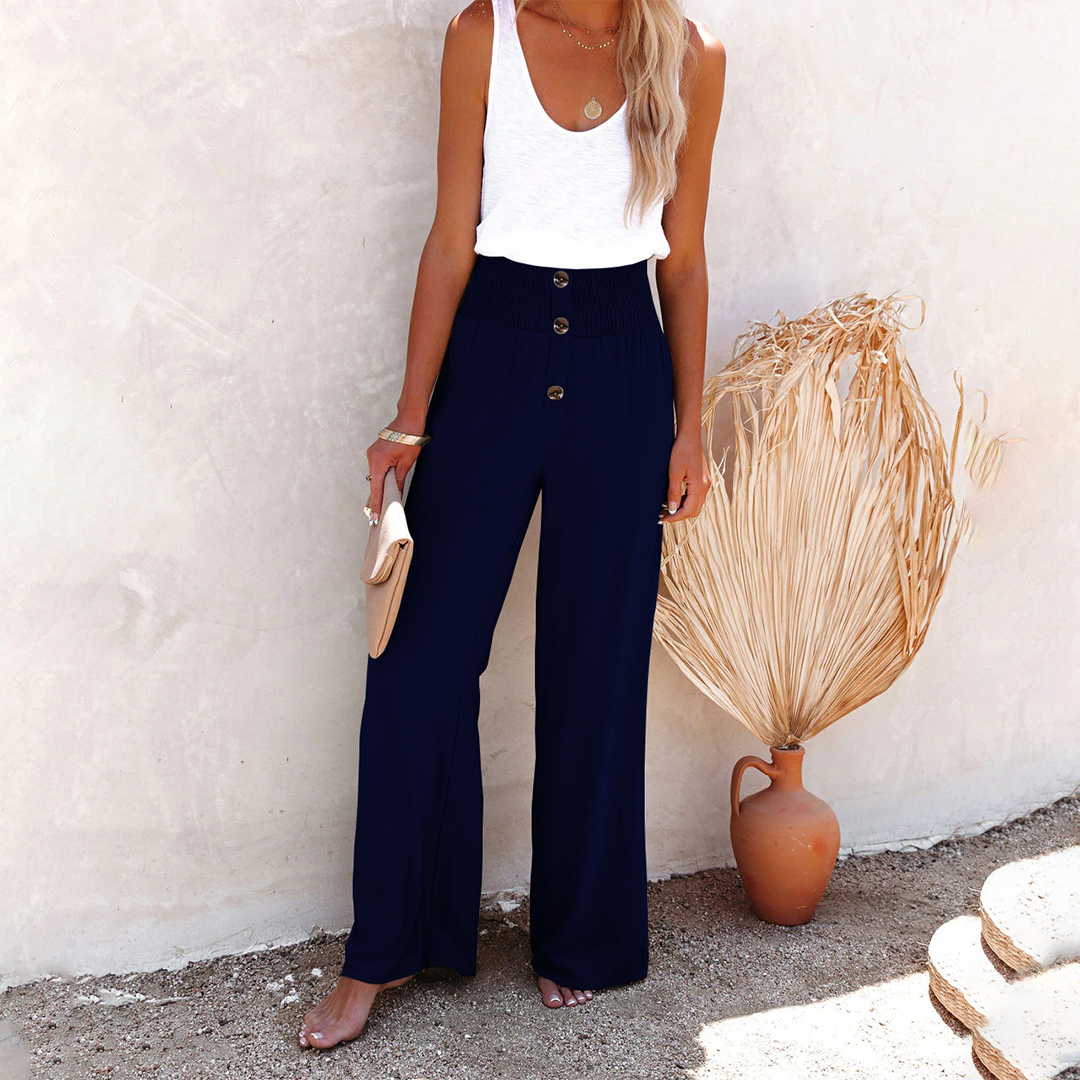 HILLA - Hoge taille losse zomerbroek