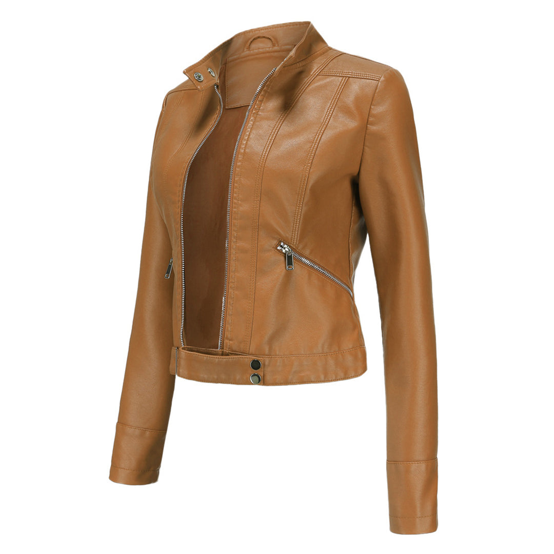 OXANA - Lente/Zomer korte leren jas voor dames