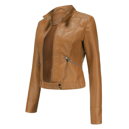 OXANA - Lente/Zomer korte leren jas voor dames