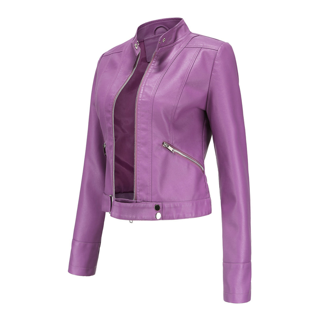 OXANA - Lente/Zomer korte leren jas voor dames