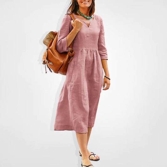 NATHALIA - Zomerse casual midi-jurk