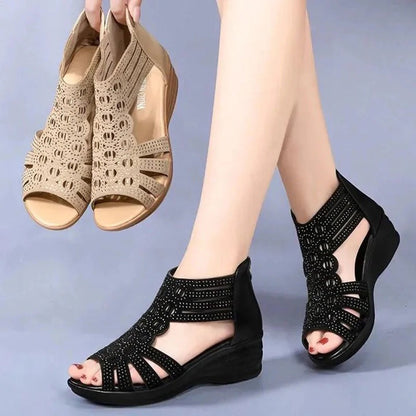 NADINE - Leren zomerslippers
