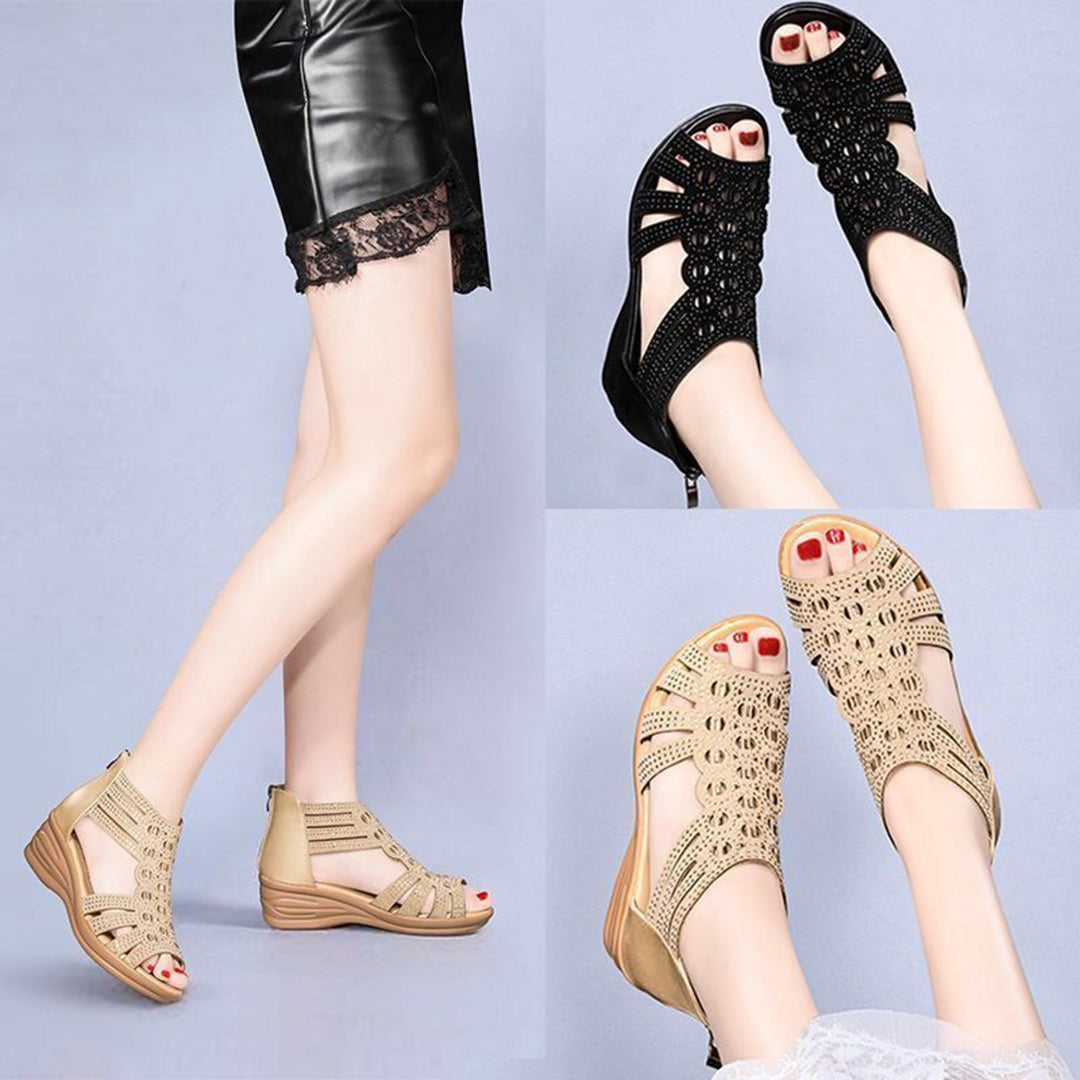 NADINE - Leren zomerslippers