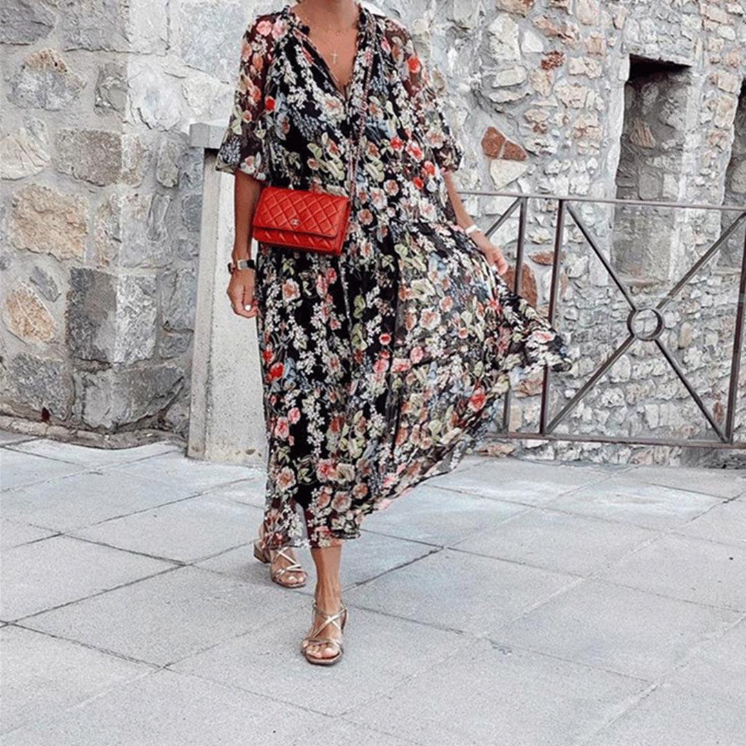 SABIHA - Elegante lange zomerjurk