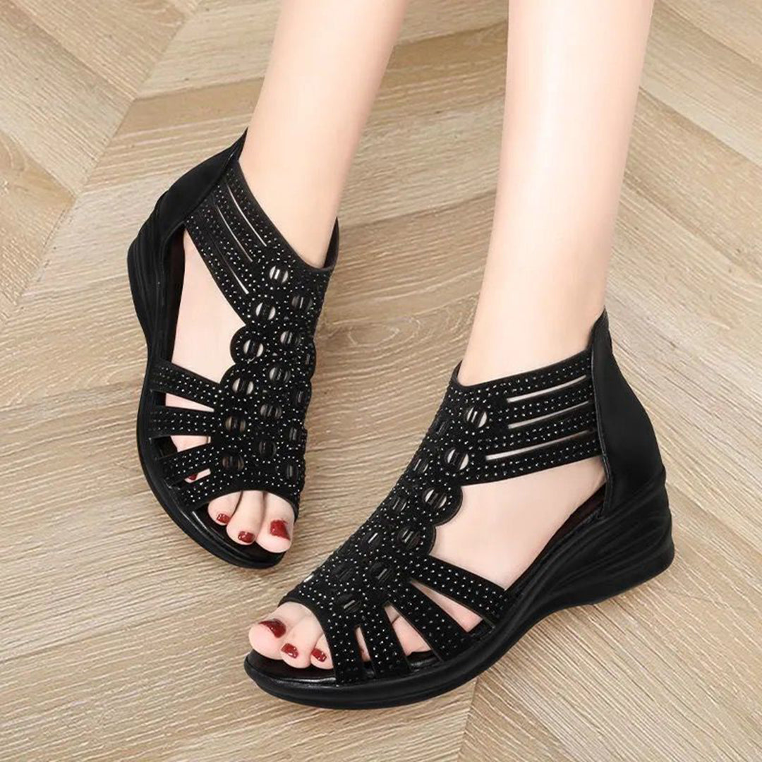 NADINE - Leren zomerslippers