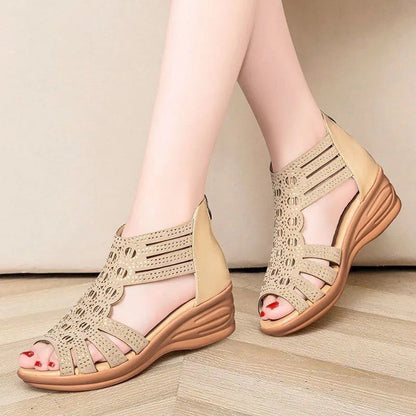 NADINE - Leren zomerslippers