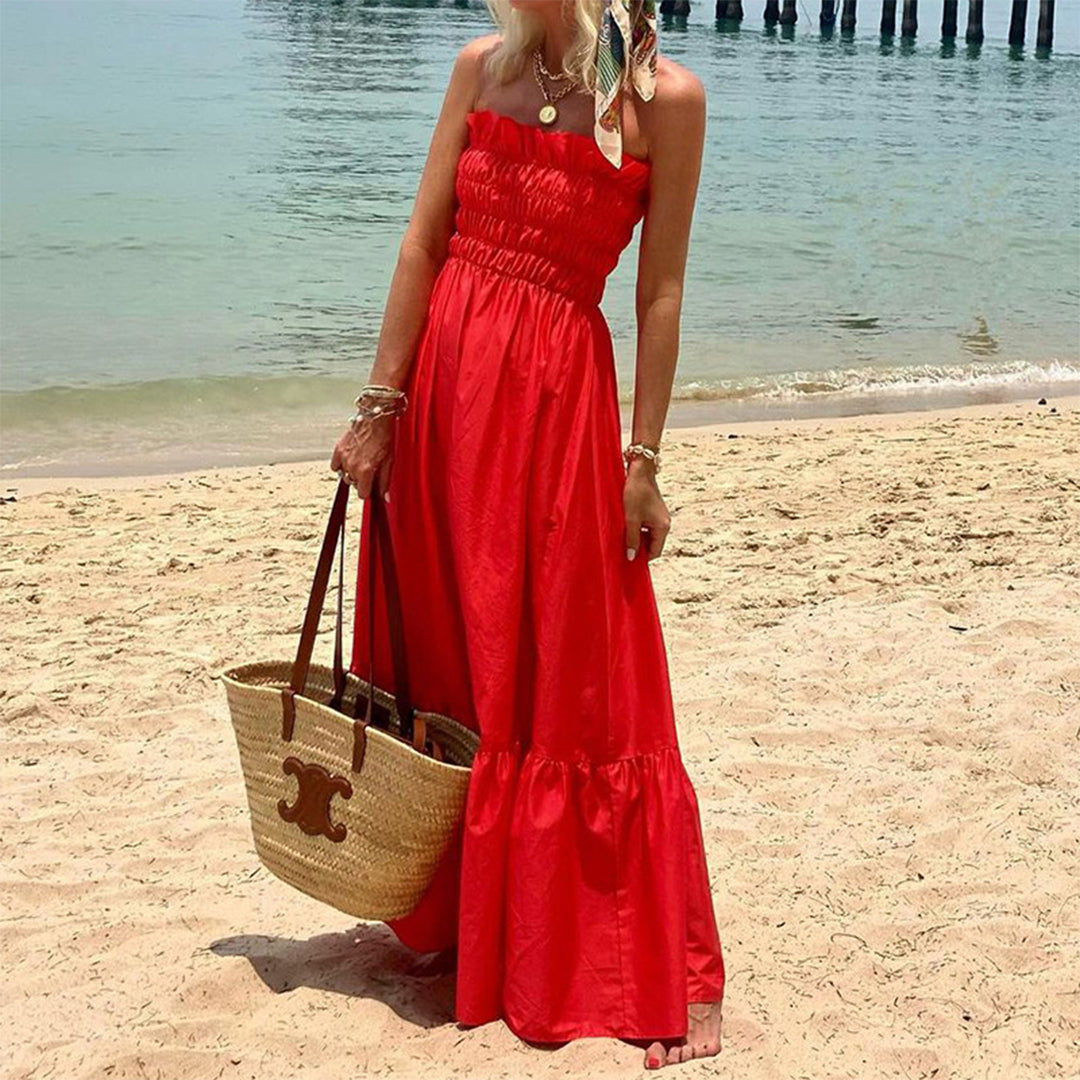 SVEA - Tube top maxi zomerjurk