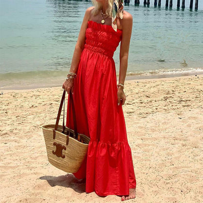 SVEA - Tube top maxi zomerjurk