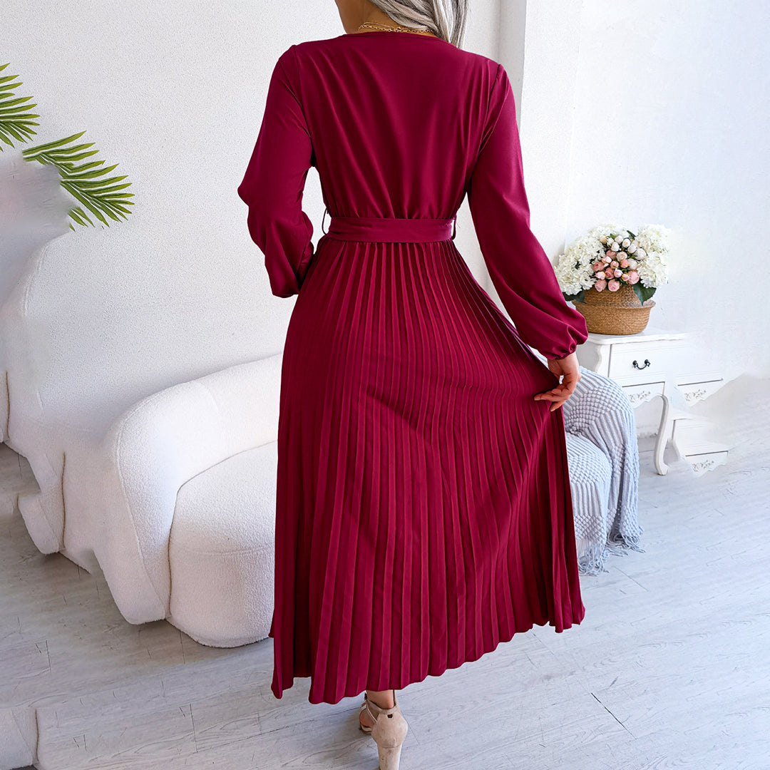 MONIQUE - Elegante geplooide zomerjurk