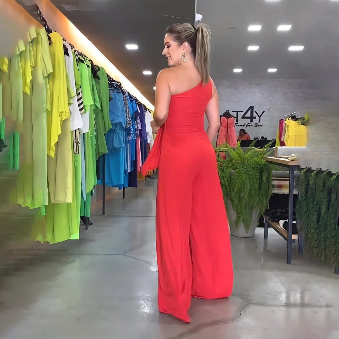 GEORGINA - Stijlvolle zomerse jumpsuit met één schouder