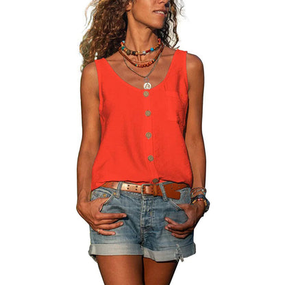 WILLA - Zomerse casual mouwloze top