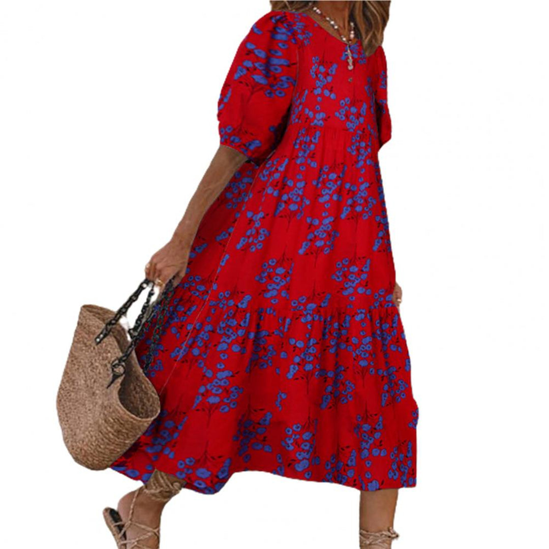 CHOLE - Comfortabele casual midi-jurk voor de zomer