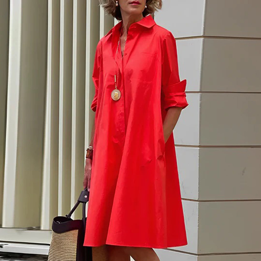 ASHLEY - Modieuze zomerjurk met lange mouwen