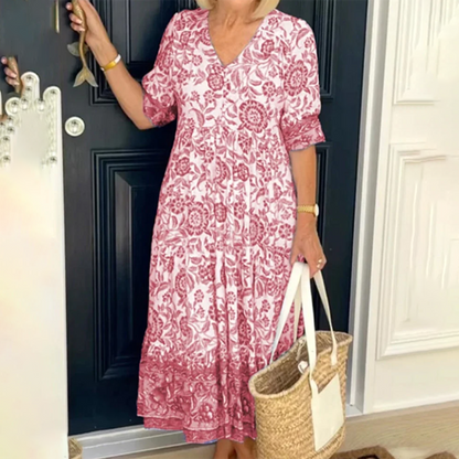 KARLA - Elegante zomerjurk met v-hals